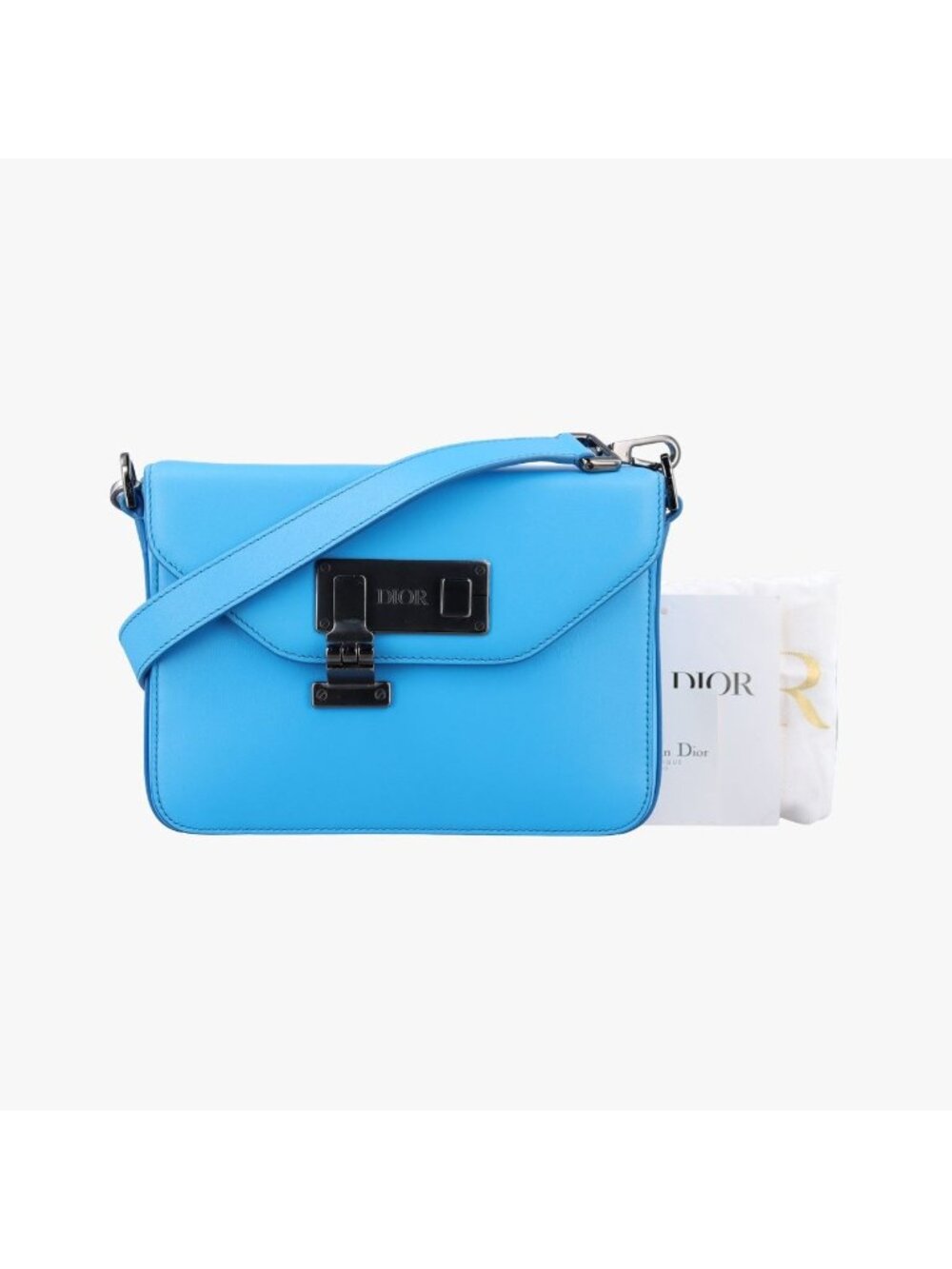 Dior Rock Blue Leather Shoulder Bag